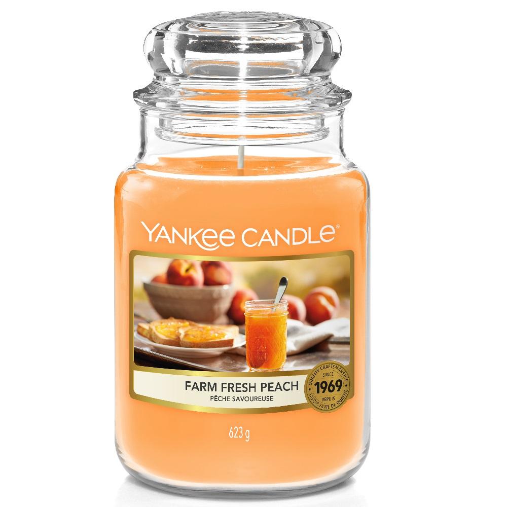 Yankee Candle 623g - Farm Fresh Peach - Housewarmer Duftkerze großes Glas